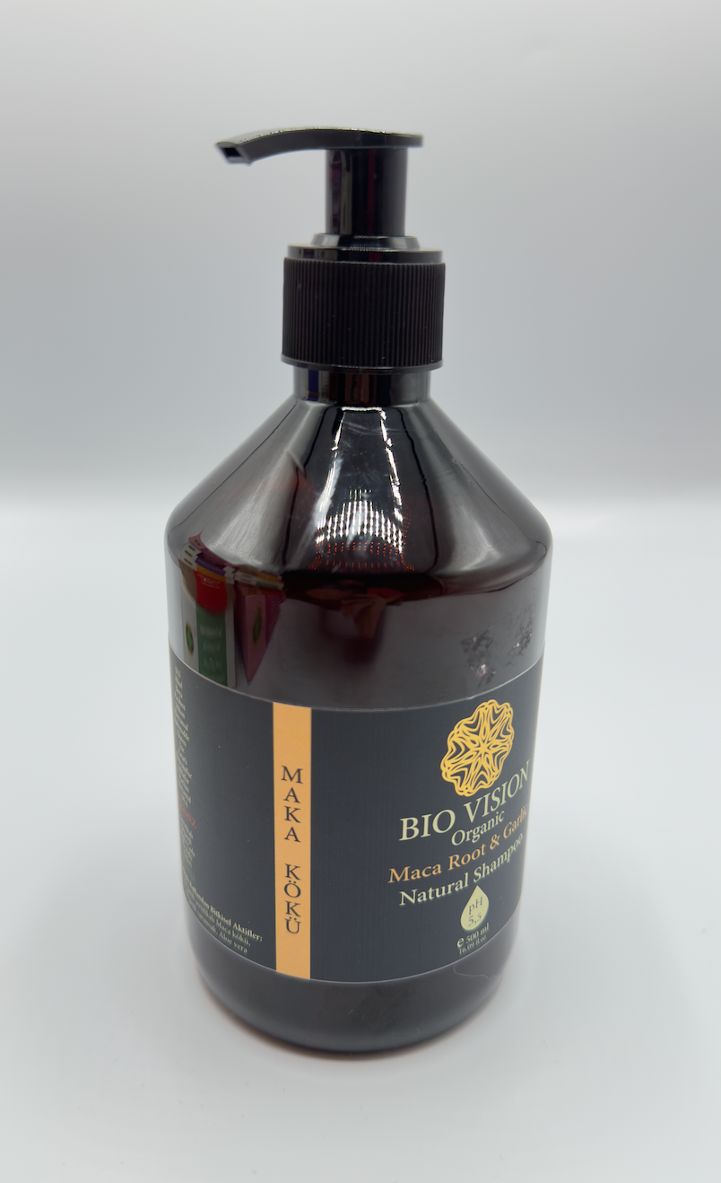 BIO VISION ORGANIC MACA ROOT &GARLIC NATURAL SHAMPOO